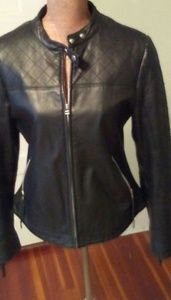 Black Leather Moto Jacket